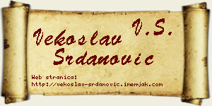 Vekoslav Srdanović vizit kartica
